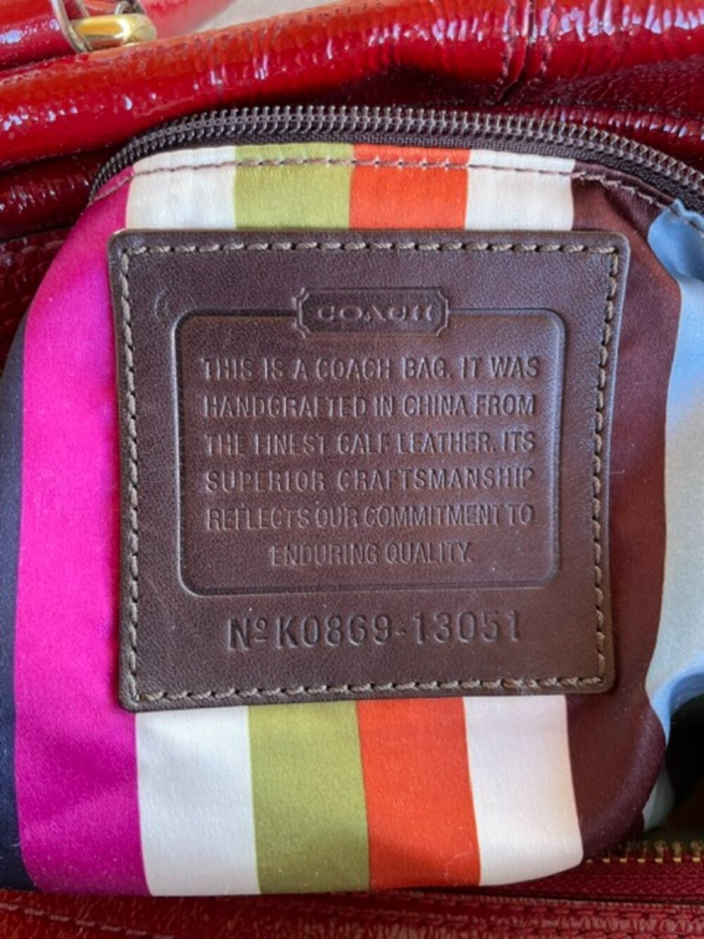 Coach Legacy Bleecker Street Peyton satchel bag (Limited Edition) Red- Bleeker - Picture 10 of 15